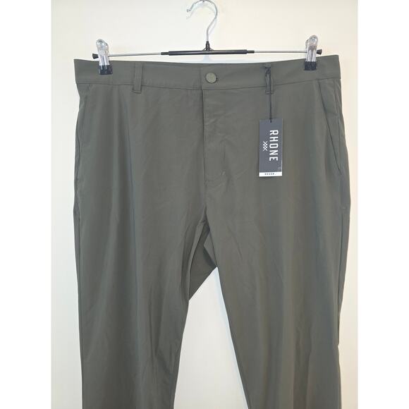 RHONE Olive Green Resort Pants Slim Size 36 NWT - Picture 3 of 8